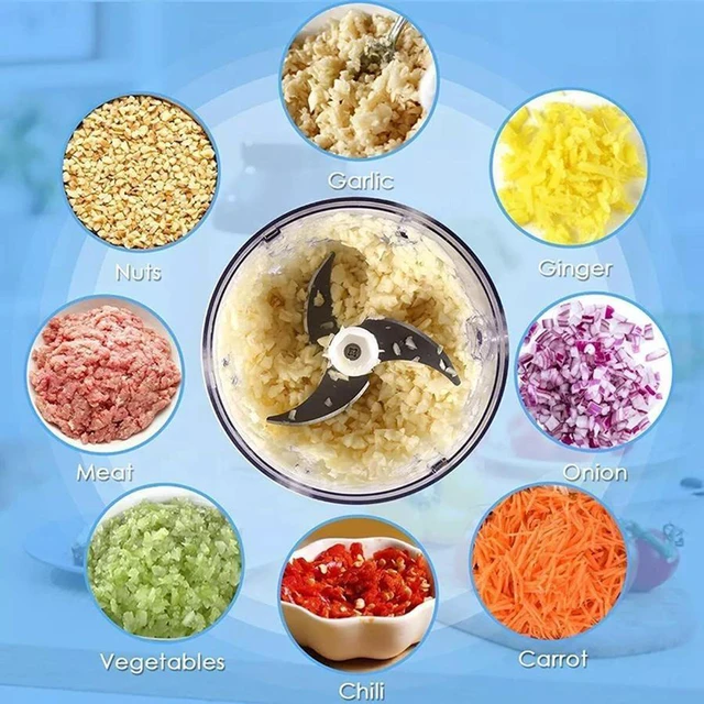 Alt view image 3 of 7 - Electric Garlic Chopper, Vegetable Chopper, Food Chopper, USB Mini Garlic Mincer, Onion Chopper, Portable Small Food Processor for Ginger, Chili, Vegetables