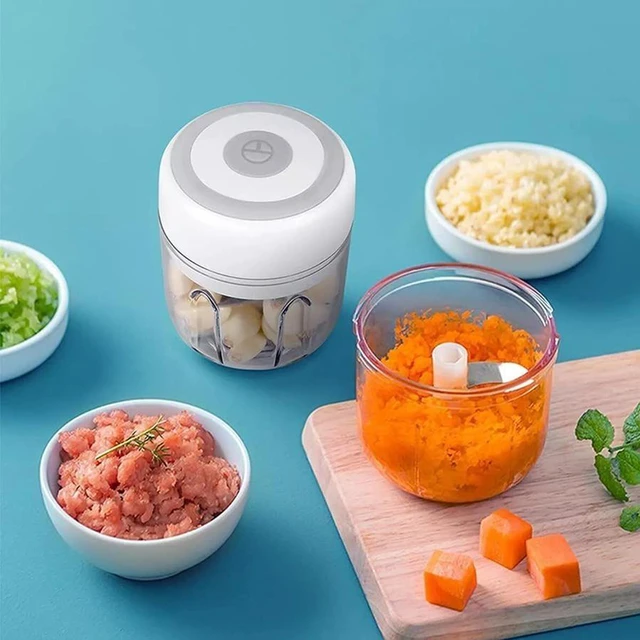 Alt view image 4 of 7 - Electric Garlic Chopper, Vegetable Chopper, Food Chopper, USB Mini Garlic Mincer, Onion Chopper, Portable Small Food Processor for Ginger, Chili, Vegetables