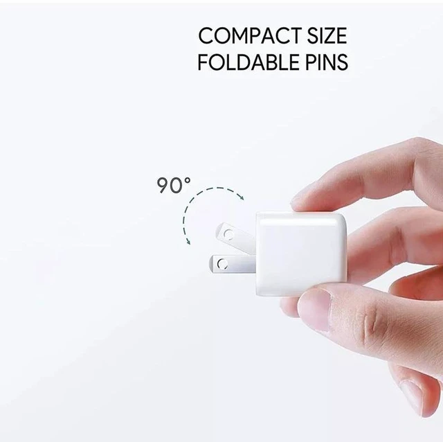 Alt view image 5 of 6 - 2Pack 20W Fast Charging USB-C Wall Charger, 1-Port PD 3.0 for iPhone, Samsung, iPad, Tablets, Phones, Travel-Friendly Size, White