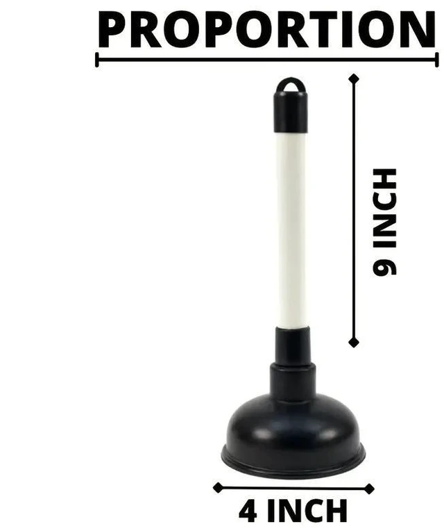 Alt view image 6 of 6 - Drain Plunger, Mini Sink Unclogger, Small 4-Inch Clog Remover Plastic Hand Plumber Helper, Force Tiny Compact Tool with 9" Short Handle for Kitchen Bathroom, Toilet, Shower, Bath Tub