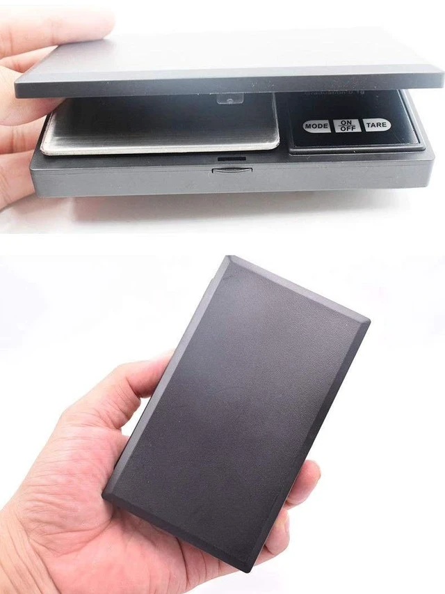 Alt view image 2 of 4 - Digital Pocket Gram Scale 500g x 0.1g High Precision Mini Grams Scale Weighs Kitchen Small Food, Coffee, Jewelry, Ounces, Grains, LCD Display, 304 Stainless Steel, Tare Function