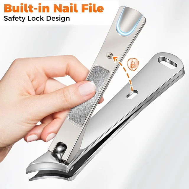 Alt view image 4 of 7 - Toenail Clippers Kit for Seniors Thick Toenails, Angled Head Large Toe Nail Clippers for Thick Nails for Men, Heavy Duty Ingrown Toenail Clippers with Wide Jaw, Slanted Nail clippers with Long Handle