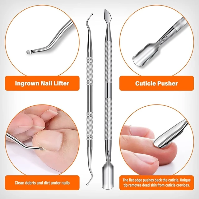 Alt view image 7 of 7 - Toenail Clippers Kit for Seniors Thick Toenails, Angled Head Large Toe Nail Clippers for Thick Nails for Men, Heavy Duty Ingrown Toenail Clippers with Wide Jaw, Slanted Nail clippers with Long Handle