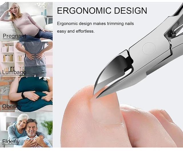 Alt view image 4 of 7 - Podiatrist Toenail Clippers, Super Sharp and Wear-Resistant Curved Blade Toe Nail Cutters for Thick and Ingrown Nails, High Temperature Forging Stainless Steel Pedicure Clippers for Men Women Seniors