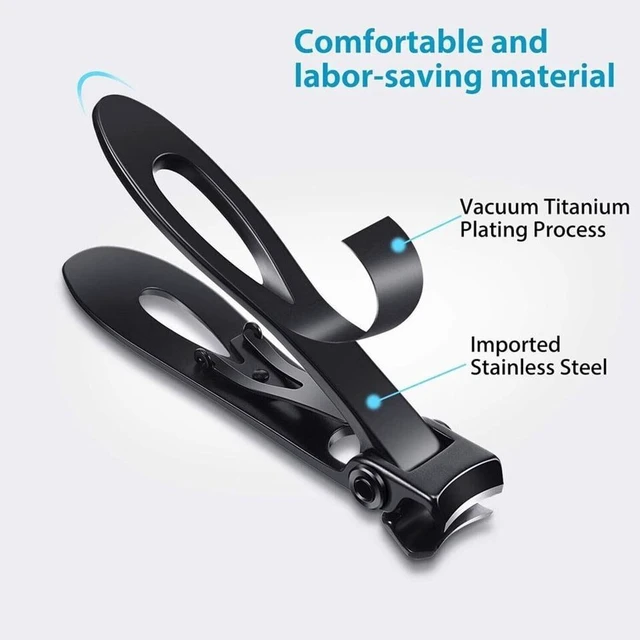 Alt view image 4 of 7 - Stainless Heavy Professional Extra Large Toe Nail Clippers Wide Jaw Nail Clipper, Professional Toenails Fingernails Clippers for Thick Nails -Black