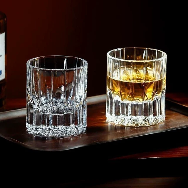 Alt view image 6 of 7 - K9 Crystal Glass Rocks Whiskey Glasses Old Fashioned Heavy Glass Cut Clear 8oz