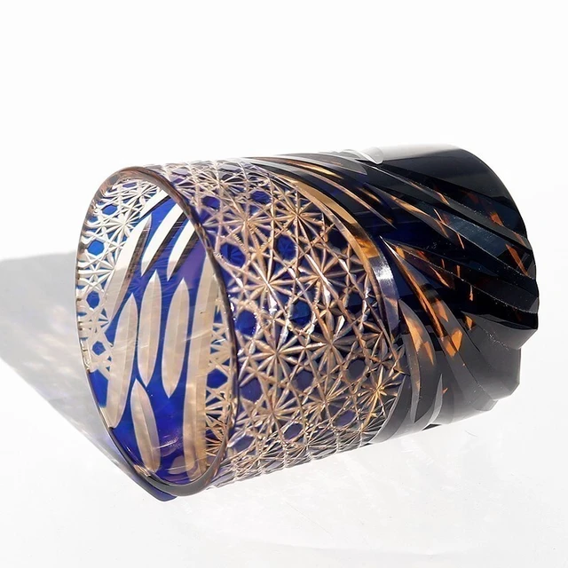 Alt view image 5 of 7 - 1 Pc Crystal Glass Whiskey Glass Tumbler Edo Kiriko Drinkware Hand Cut Clear 9oz