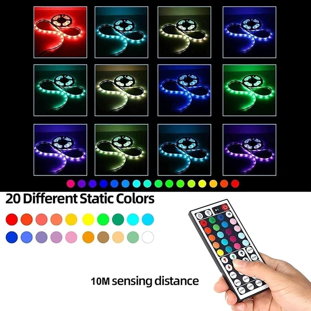 Alt view image 2 of 7 - 32ft Mood LED Strip Lights with Remote Control for Bedroom Indoor & Outdoor Use