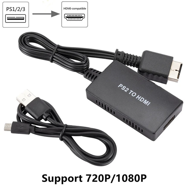 Alt view image 2 of 7 - PS2 to HDMI Adapter, HDMI Converter for PlayStation 1/ 2/ 3 Console,Supports All PS2 Display Modes Link to HDTV with 1080P Switch HD Video Output