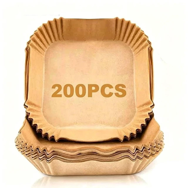 Main image of Premium airfryer liners (Pack of 200) - Non-Stick, Heat Resistant, and Hassle-Free Cooking with air fryer disposable paper liner, air fryer liners disposable