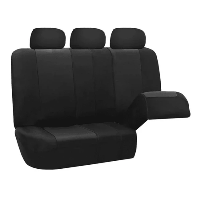 Alt view image 3 of 5 - Classic Seat Covers with Removable Headrests - for Sedans, Suvs, and Vans - Rear Black