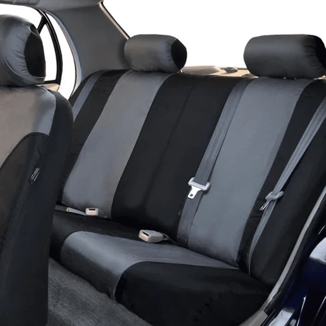 Alt view image 2 of 5 - Classic Seat Covers with Removable Headrests - for Sedans, Suvs, and Vans - Rear Gray