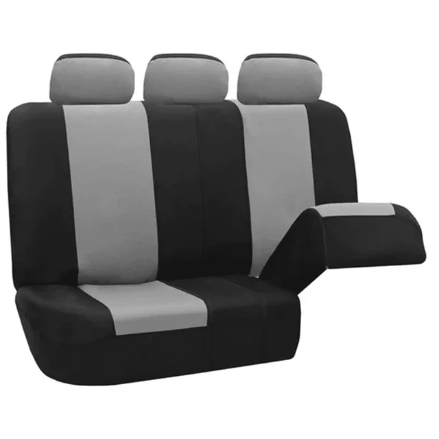 Alt view image 3 of 5 - Classic Seat Covers with Removable Headrests - for Sedans, Suvs, and Vans - Rear Gray
