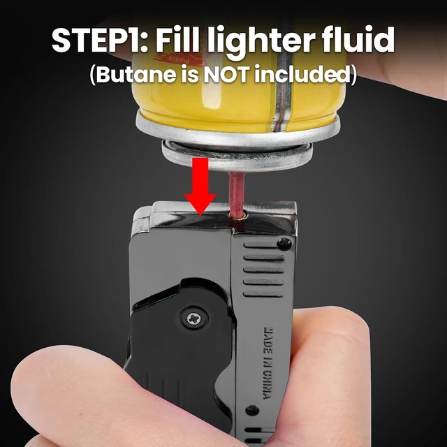 Alt view image 2 of 7 - Torch Lighter Switchable Soft / Jet Flame Cigarette Cigar & Pipe Lighter Butane Refillable with Lockable Function for Tobacco, Cool Foldable Llighters Unique Gifts for Men(Butane Not Included)