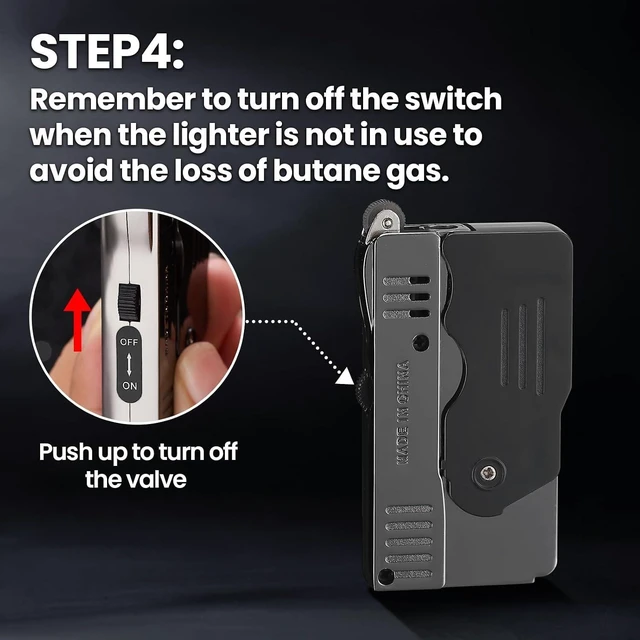 Alt view image 5 of 7 - Torch Lighter Switchable Soft / Jet Flame Cigarette Cigar & Pipe Lighter Butane Refillable with Lockable Function for Tobacco, Cool Foldable Llighters Unique Gifts for Men(Butane Not Included)