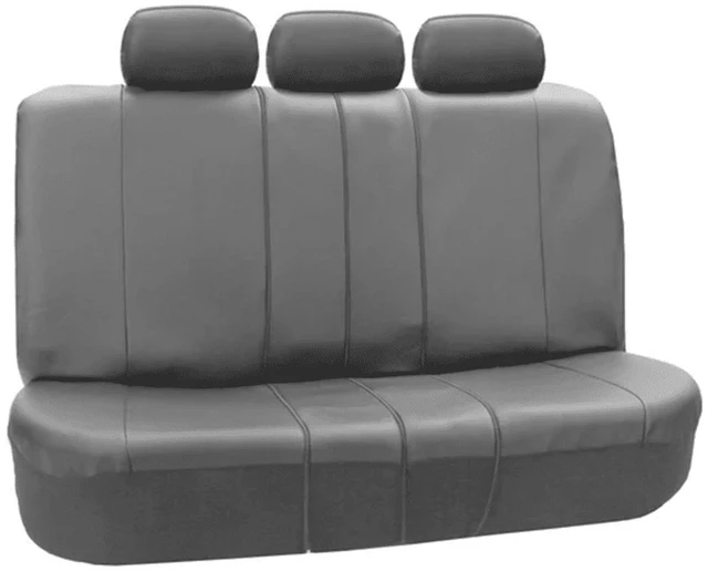 Main image of Waterproof PU Leather Car Seat Covers - Only Compatible with Removable Headrests - for Cars, Trucks, and SUV - Rear Gray