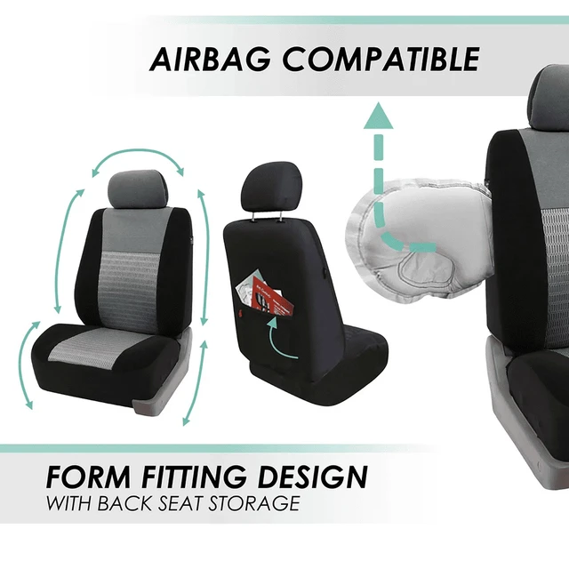 Alt view image 3 of 7 - 3D Air Mesh Seat Covers - Premium Comfort with Breathable Mesh, Universal Fit for Cars, Trucks, and SUVs - Rear Gray