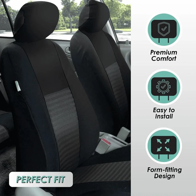Alt view image 6 of 7 - 3D Air Mesh Seat Covers - Premium Comfort with Breathable Mesh, Universal Fit for Cars, Trucks, and SUVs - Rear Black