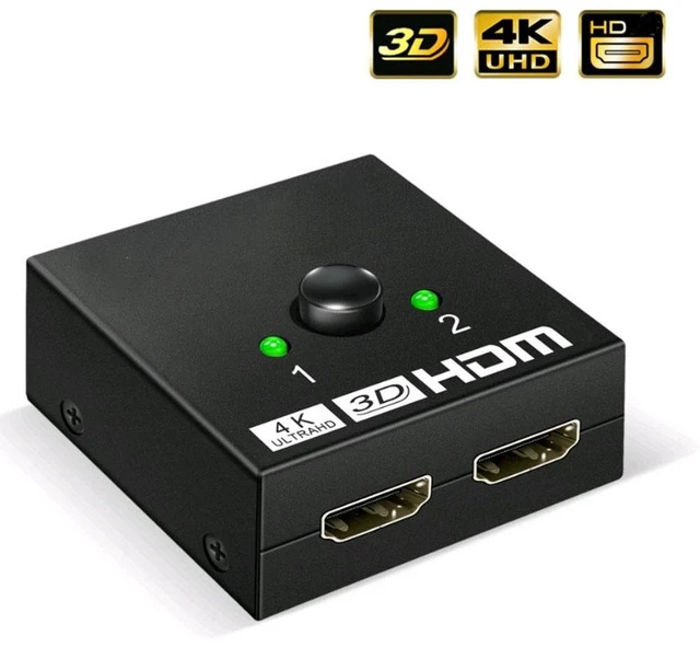 Main image of 4K HDMI Splitter, Bi-Directional HDMI Switcher 2 In 1 Out/ 1 In 2 Out 1080P 4K HDMI Switch Box Auto Splitter
