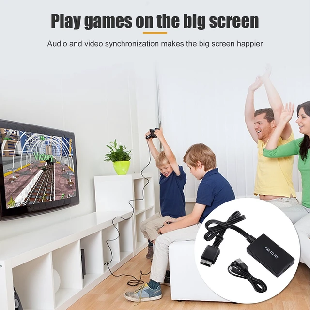 Alt view image 4 of 7 - PS2 to HDMI Converter Video Adapter HD for Play Station 1/2/3 1080P HDTV Monitor