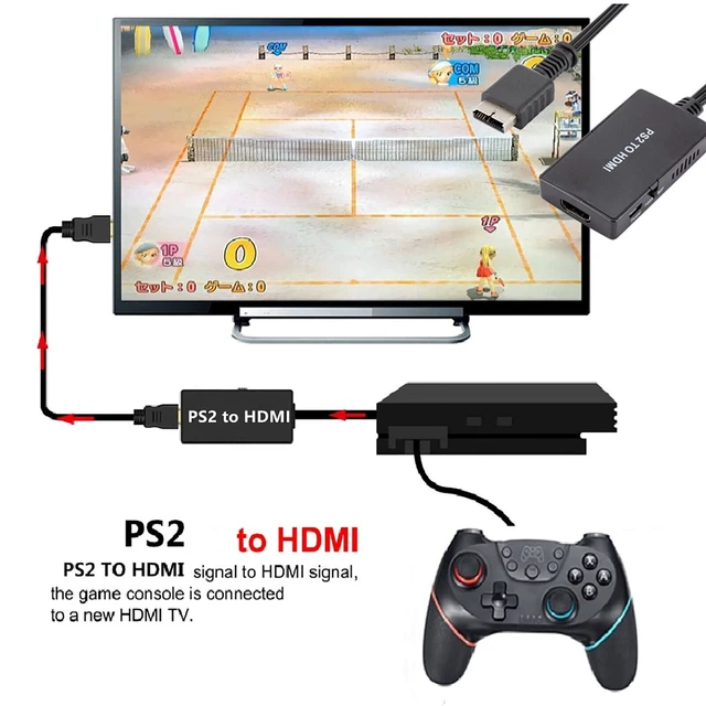 Alt view image 6 of 7 - PS2 to HDMI Converter Video Adapter HD for Play Station 1/2/3 1080P HDTV Monitor