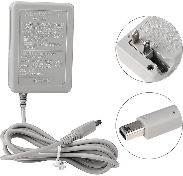 Alt view image 5 of 7 - AC Adapter DS Charging Adapter Power Plug for Nintendo DSi/ 2DS/ 3DS/ DSi XL System Grey