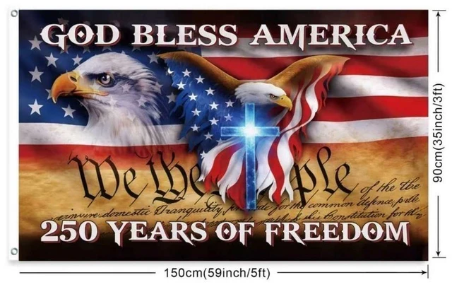 Main image of 250 Year 3x5Ft America Flag USA 250Th Anniversary Patriotic Design 1776-2026 NEW