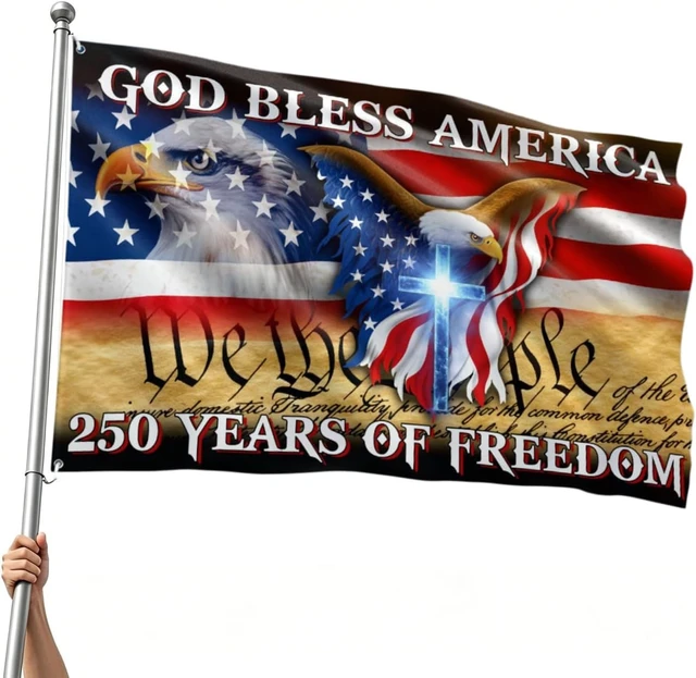 Alt view image 3 of 4 - 250 Year 3x5Ft America Flag USA 250Th Anniversary Patriotic Design 1776-2026 NEW