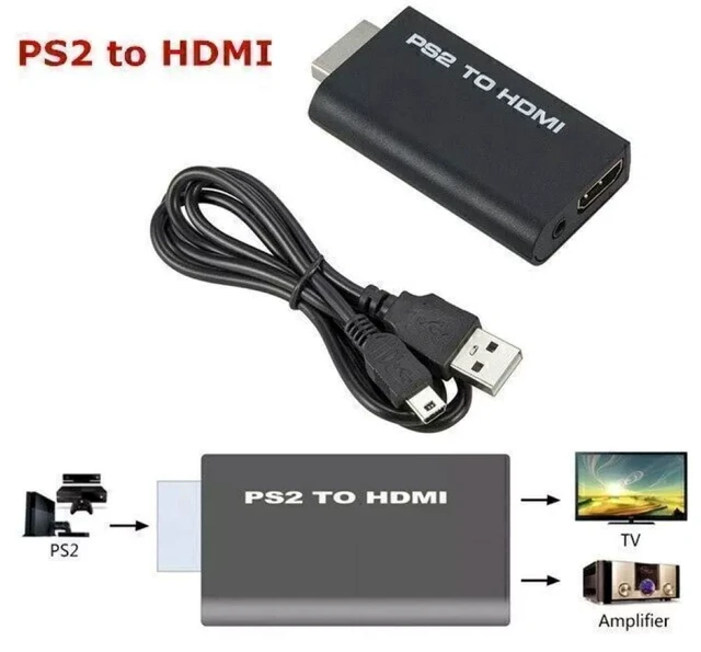 Alt view image 3 of 6 - PS2 to HDMI Adapter Converter Support 1080P Video Audio Output for PlayStation 2