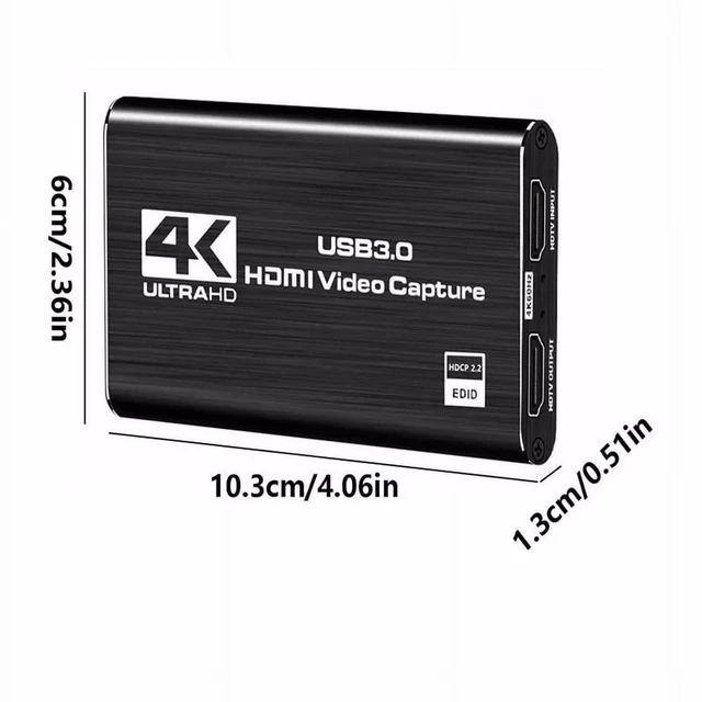 Alt view image 2 of 7 - 4K Audio Video Capture Card USB 3.0 HDMI Video Capture Device Full HD Recording