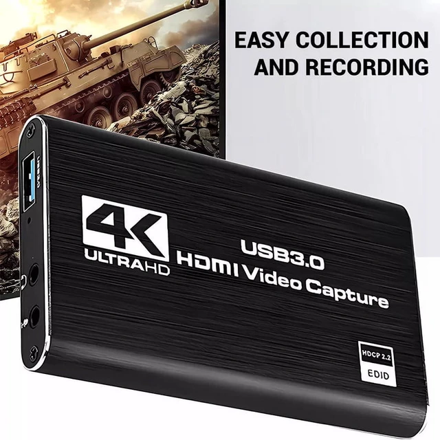 Alt view image 4 of 7 - 4K Audio Video Capture Card USB 3.0 HDMI Video Capture Device Full HD Recording