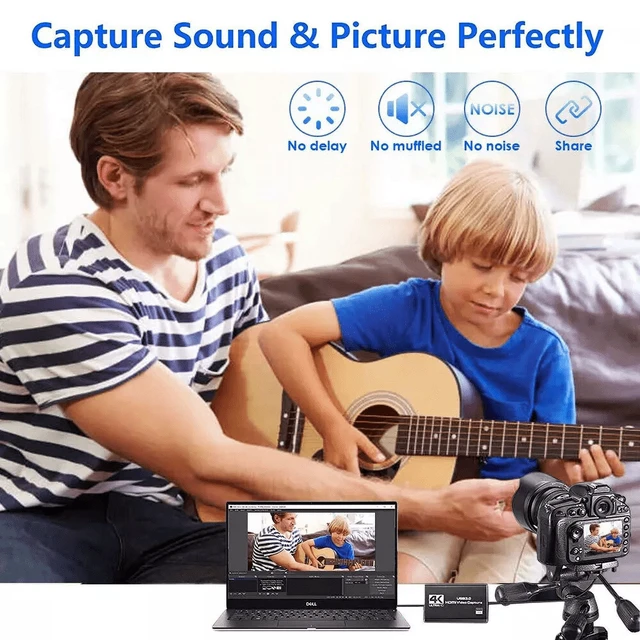 Alt view image 7 of 7 - 4K Audio Video Capture Card USB 3.0 HDMI Video Capture Device Full HD Recording