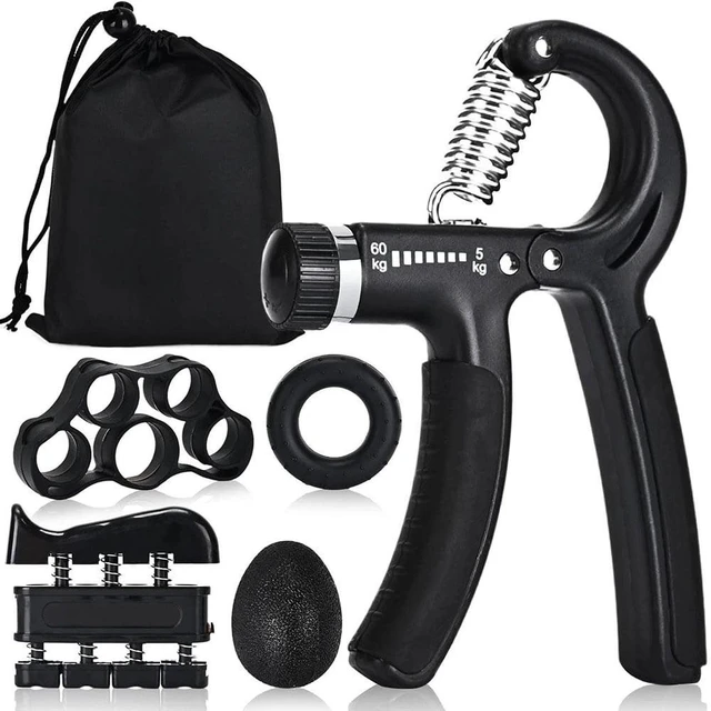 Main image of Grip Strength Trainer 5Pack, Hand Grip Exerciser Strengthener with Adjustable Resistance 11-132 Lbs (5-60kg), Forearm Strengthener, Hand Exerciser for Muscle Building and Injury Recover