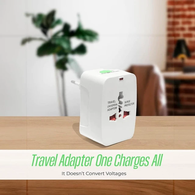 Alt view image 4 of 7 - Universal Plug Adapter - Universal Travel Adapter Extension Multi Socket Wall Charger Adapter for EU, USA, ASIA, UK and Traveling from Anywhere, Essentials Travel Accessory - White
