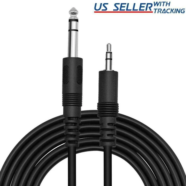 Main image of 5ft 6.35mm 1/4" to 3.5mm 1/8" Male TRS Stereo Audio Aux Adapter Conversion Cable