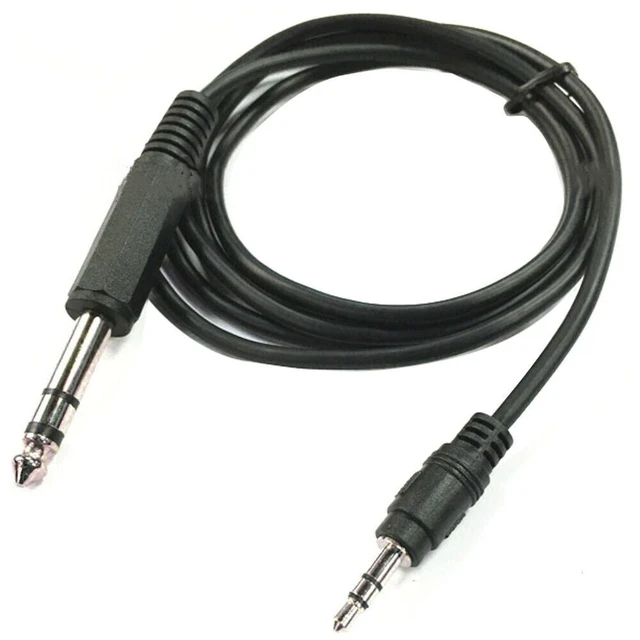 Alt view image 3 of 5 - 5ft 6.35mm 1/4" to 3.5mm 1/8" Male TRS Stereo Audio Aux Adapter Conversion Cable