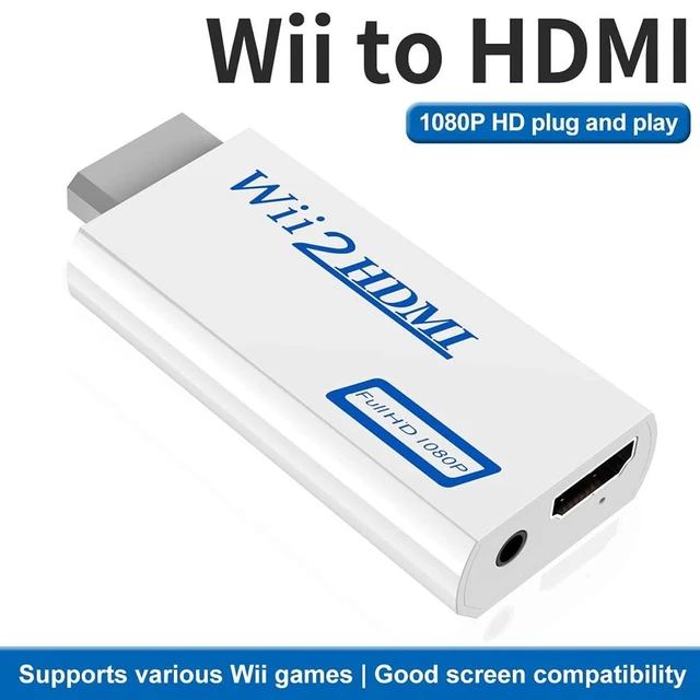 Alt view image 2 of 7 - Wii to HDMI Adapter, WII to Hdmi Converter, Connect Wii Console to HDMI Display Monitor with 3.5mm Audio Supports All Wii Display Modes