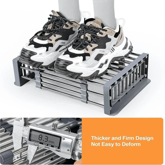 Alt view image 7 of 7 - Dish Drying Rack, Over The Sink Dish Drying Rack, Stainless Steel Dish Drainer with Adjustable Arms Holder Functional Kitchen Sink Organizer for Vegetable and Fruit