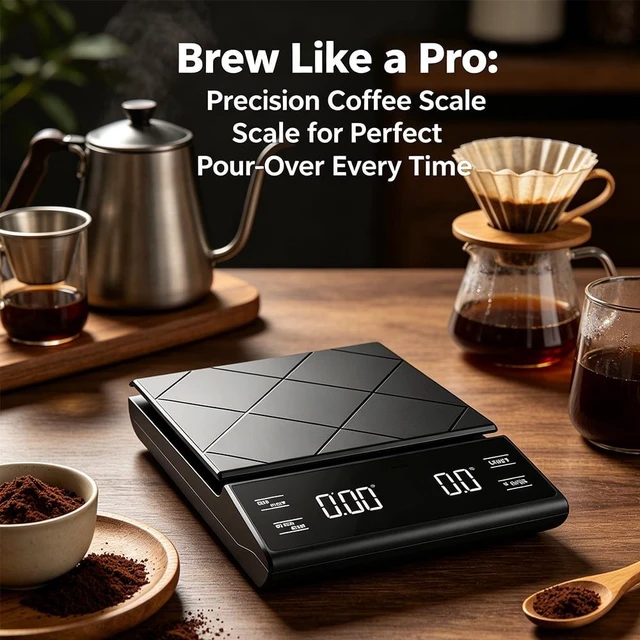 Alt view image 5 of 6 - Digital Coffee Scale with Timer, 3kg/0.1g Accurate Scale for Pour Over, Drip and Espresso Coffee Brewing
