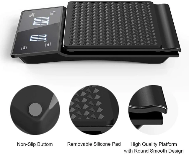 Alt view image 5 of 6 - Pour Over Coffee Scale with Timer, Multi-Functional Kitchen Food Scale with Gram & Ounce Units for Slow Drip and French Press Coffee