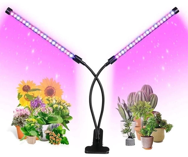 Alt view image 8 of 14 - Idealforce 2Heads LED Grow Light Full Spectrum Plant Growing Lamp for Indoor House Plants Hydroponics US Plug