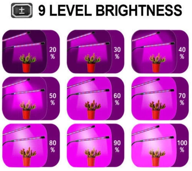 Alt view image 14 of 14 - Idealforce 2Heads LED Grow Light Full Spectrum Plant Growing Lamp for Indoor House Plants Hydroponics US Plug