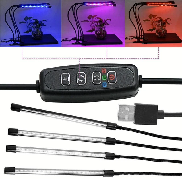 Alt view image 4 of 7 - 4 Heads Indoor Plants Full Spectrum LED Grow Light Plant Growing Lamp Light
