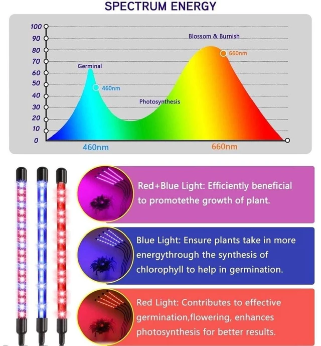 Alt view image 6 of 7 - 4 Heads Indoor Plants Full Spectrum LED Grow Light Plant Growing Lamp Light