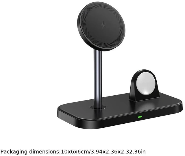 Main image of Portable 2 In 1 Wireless Fast Charging Station For IPhone 16/15/14/13/12 Series, Airpods Pro, Fast Wireless Charger Dock For IWatch 10/9/8/7/Ultra/SE