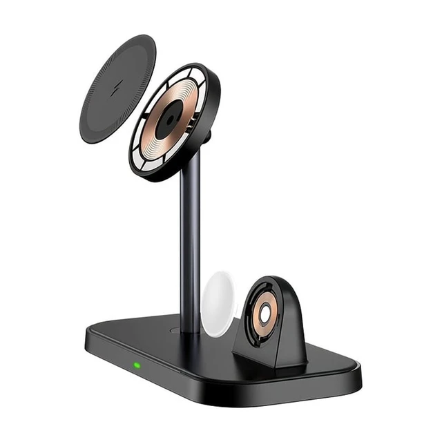 Alt view image 3 of 7 - Portable 2 In 1 Wireless Fast Charging Station For IPhone 16/15/14/13/12 Series, Airpods Pro, Fast Wireless Charger Dock For IWatch 10/9/8/7/Ultra/SE