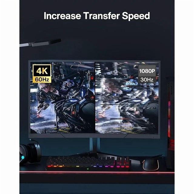 Alt view image 3 of 7 - 2-Pack 3ft 4K@60Hz 1080p HDR HDMI 2.0 Cable 18Gbps High Speed For TV PC PS5 PS4