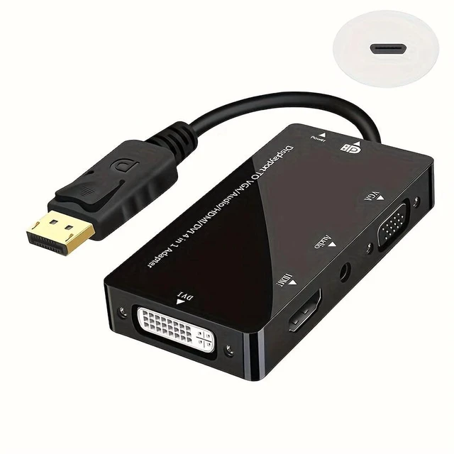 Alt view image 2 of 7 - Display port DP To 1080P 4K HDMI DVI VGA AudioJack AV Adapter Converter Hub Cable