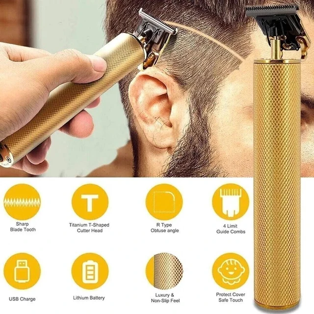 Alt view image 5 of 7 - Hair Clippers for Men, Professional Hair Trimmer Zero Gapped T-Blade Trimmer Cordless Rechargeable Edgers Clippers Electric Beard Trimmer Shaver Hair Cutting Kit Gifts for Men