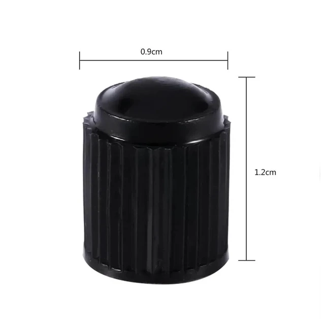 Alt view image 2 of 6 - 100 Pack Tire Valve Caps, Plastic Valve Stem Caps Universal Stem Covers for Cars, SUVs, Bike and Bicycle, Trucks, Motorcycles, Airtight Seal Dust Proof, Black